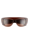 Alaïa 56mm Gradient Square Sunglasses In Brown