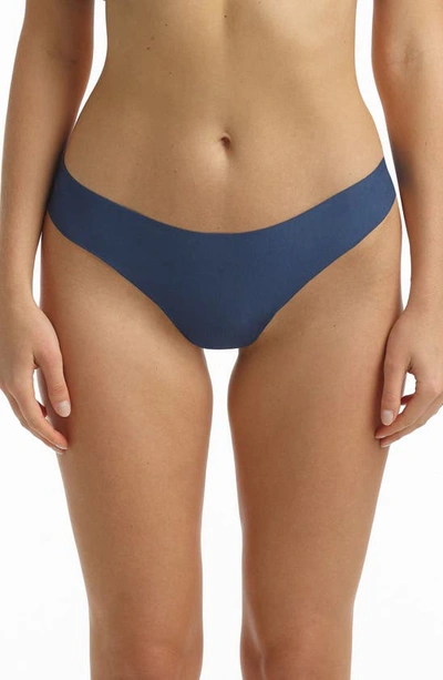 Commando Butter Seamless Thong In Bright Navy