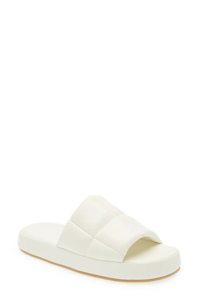 Stand Studio 20mm Tuva Padded Faux Leather Slippers In White
