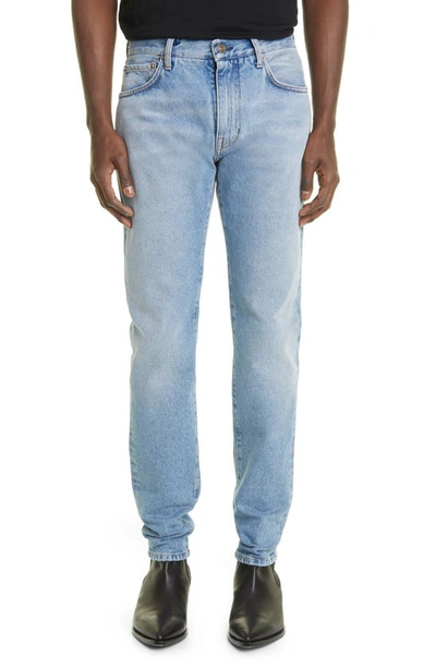 Alanui Positive Vibes Jeans In Light Blue Wash