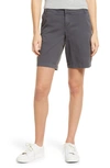 Caslon 9-inch Stretch Cotton Twill Shorts In Grey Ebony