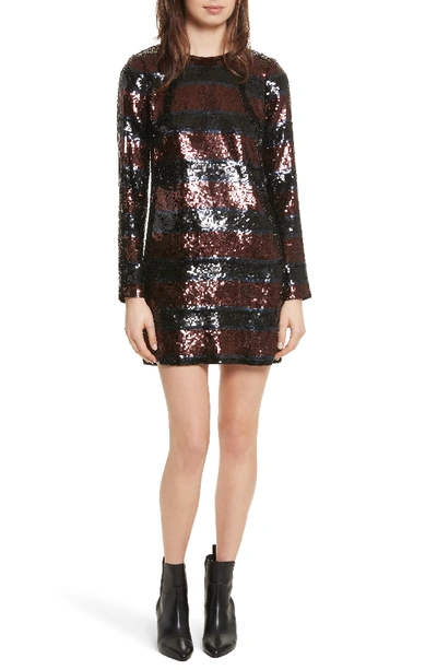 veronica beard black sequin dress NWT Veronica Beard Breakers Sequin Mini Dress In Dark Red Black Size US 0