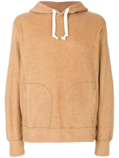Junya Watanabe Corduroy Elbow-patch Cotton And Camel Hair-blend Jersey Hoodie