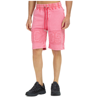 Gcds Cotton Bermuda Shorts In Red