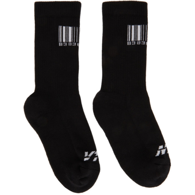 Vtmnts Barcode Logo Sports Socks In Black