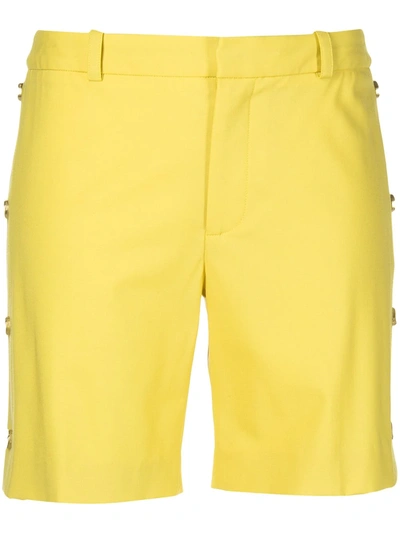 Monse Side-button Tailored Shorts In Lime