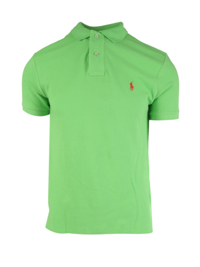 Polo Ralph Lauren Mesh S/s Knit Polo Shirt In Green