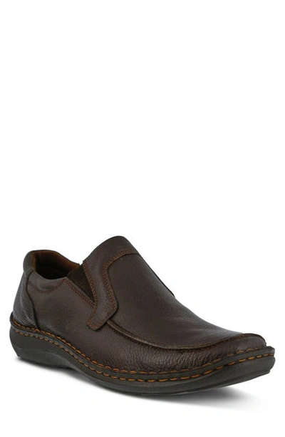 Spring Step Niccolo Moc Toe Loafer In Brown