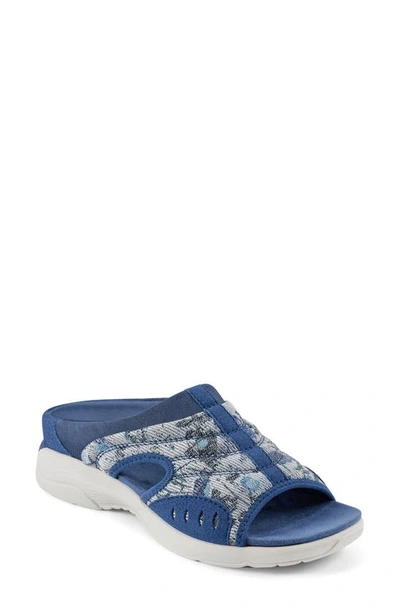 Easy Spirit Women's Traciee Flat Sandals Women's Shoes In Jeans Multi/ Moonlight Blue