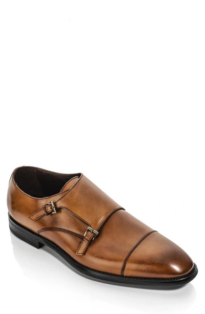 To Boot New York Armando Double Monk Strap Shoe In Tobacco