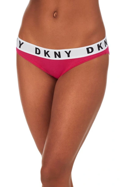 Dkny Cozy Boyfriend Bikini Briefs In Raspberry