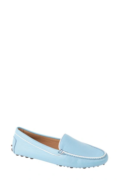 Patricia Green Jill Piped Driving Moccasin In Sky Blue