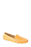 Patricia Green Jill Piped Driving Moccasin In Tangerine