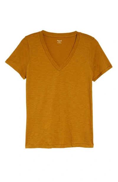 Madewell Whisper Cotton V-neck T-shirt In Golden Apple