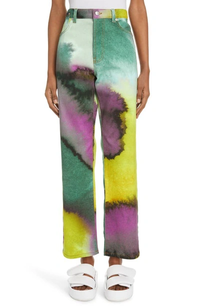 Dries Van Noten Tie-dyed Mid-rise Straight-leg Jeans In Multicolor