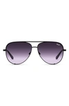 Quay High Key 55mm Aviator Glasses In Black