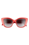 Alexander Mcqueen 54mm Cat Eye Sunglasses In Red