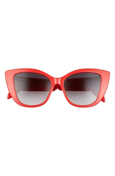 Alexander Mcqueen 54mm Cat Eye Sunglasses In Red