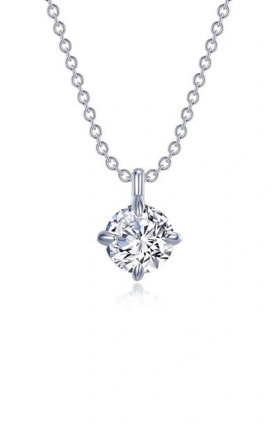 Lafonn Simulated Diamond Solitaire Necklace In White