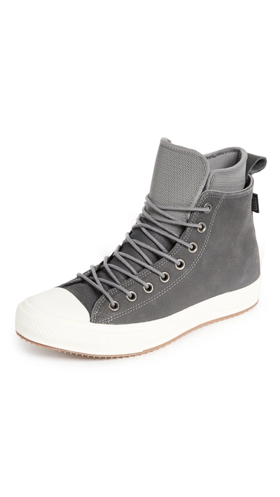 Converse Men's Chuck Taylor All Star Waterproof Boot Nubuck Hi Casual Sneakers From Finish Line In Raw Sugar