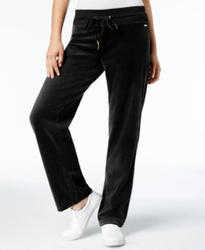Calvin Klein Velour Drawstring Jogger Pants, A Macy's Exclusive Style In Black