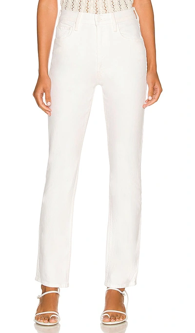 Mother The High Waisted Rider Ankle Jeans In White