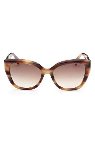 Max Mara 54mm Cat Eye Sunglasses In Brown