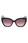 Max Mara 54mm Cat Eye Sunglasses In Grey