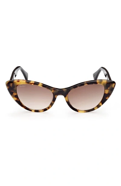 Max Mara Tortoiseshell Cat-eye Sunglasses In Shiny Tokyo Tortiose Black