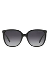 Michael Kors 57mm Gradient Cat Eye Sunglasses In Black
