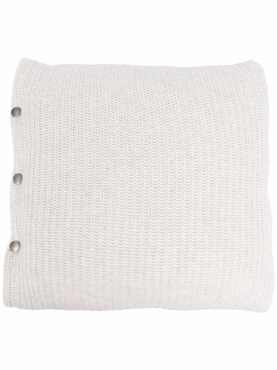 Brunello Cucinelli Cashmere-knit Cushion In White