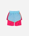 7 Days Active Althea Layered Nylon Shorts In Blue