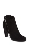 Sam Edelman Sadee Angle Zip Bootie In Black Suede