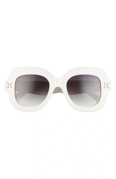 Alaïa Oversized Square Acetate Sunglasses In Solid Ivory
