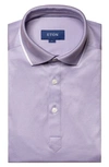 Eton Contemporary Fit Filo Di Scozia Short Sleeve Polo In Light Pastel Purple