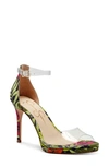 Jessica Simpson Women's Daisile Ankle Strap Heeled Sandals Women's Shoes In Clear/ Tropic