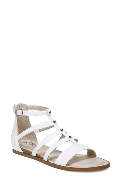 Lifestride Rally Sandal In White Faux Leather