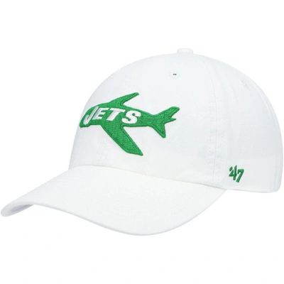 47 ' White New York Jets Clean Up Legacy Adjustable Hat