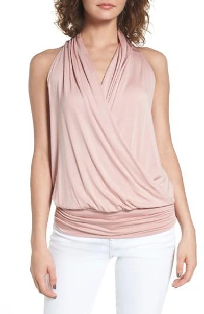 Amour Vert 'agnes' Surplice Tank In Soft Pink