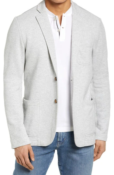 Faherty Inlet Slim Fit Knit Blazer In Heather Gray