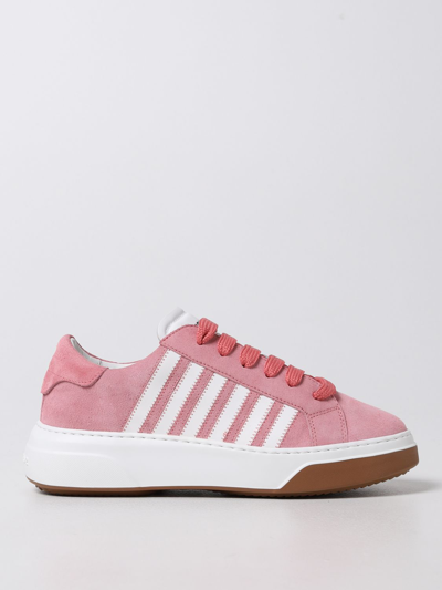 Dsquared2 Trainers In Pink Suede