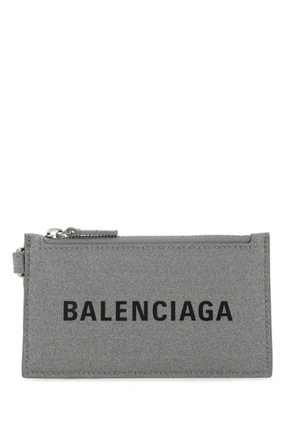Balenciaga Grey Fabric Card Holder Nd  Donna Tu