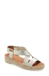 Toni Pons Eire Wedge Sandal In Platinum Leather