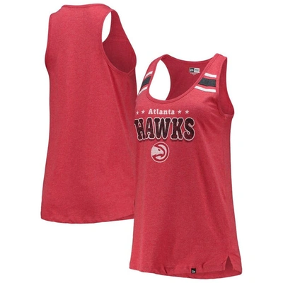 New Era Red Atlanta Hawks Scoop-neck Racerback Tank Top