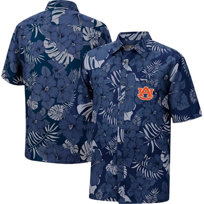 Colosseum Navy Auburn Tigers The Dude Camp Button-up Shirt