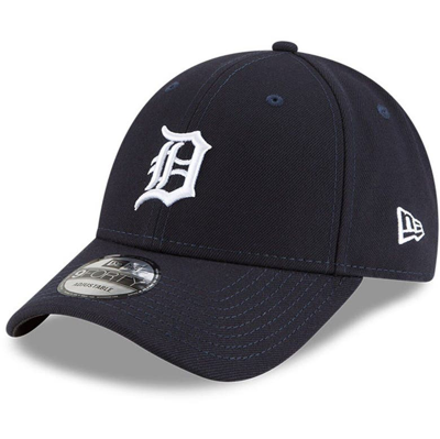 New Era Men's Navy Detroit Tigers Home Team The League 9forty Adjustable Hat In Black/white