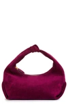 Khaite Small Beatrice Suede Hobo Bag In Purple