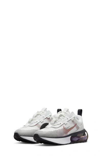Nike Kids' Air Max 2021 Sneaker In Summit White,off Noir,amethyst Ash,metallic Red Bronze