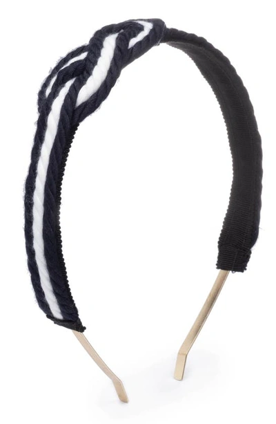 Eugenia Kim Sailor Headband In Navy/ Ivory