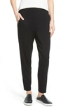 Eileen Fisher Crop Stretch Knit Pants In Black